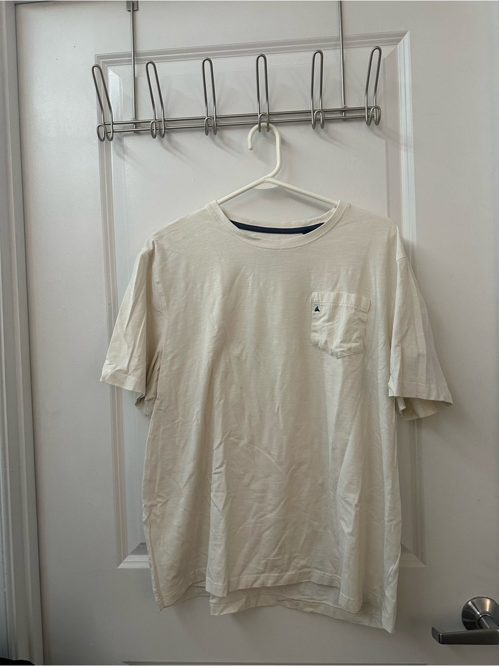 Men's Cream Short-Sleeve Pocket T-Shirt